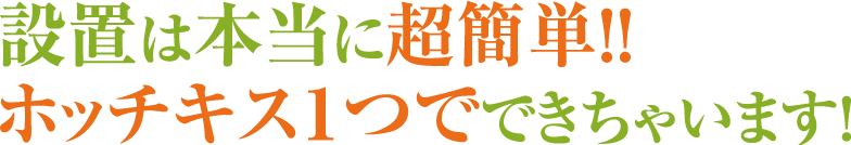 設置は本当に超簡単！！ホッチキス１つでできちゃいます！